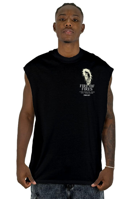 Camisilla Negra Fire Of  Fires Alto Gramaje