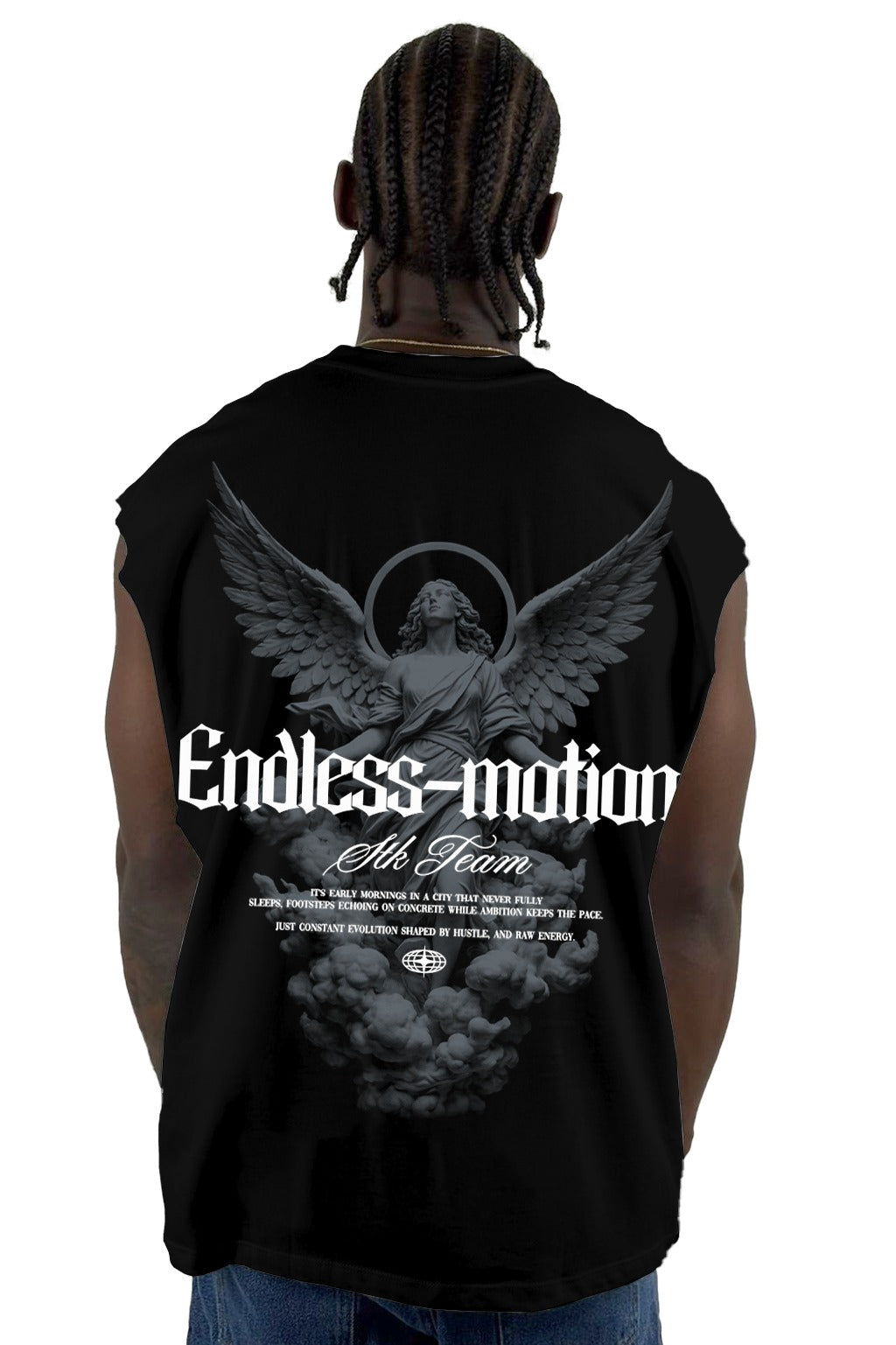 Camisilla Negra Endless Motion Alto Gramaje