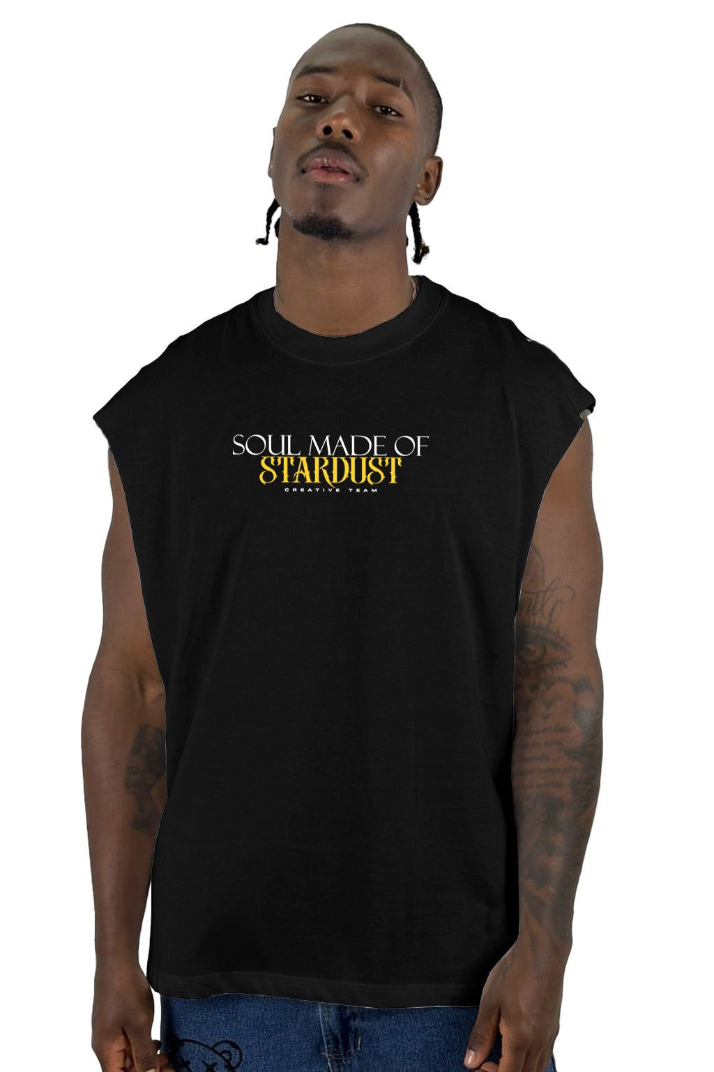 Camisilla Negra Soul Made Of Stardust Alto Gramaje