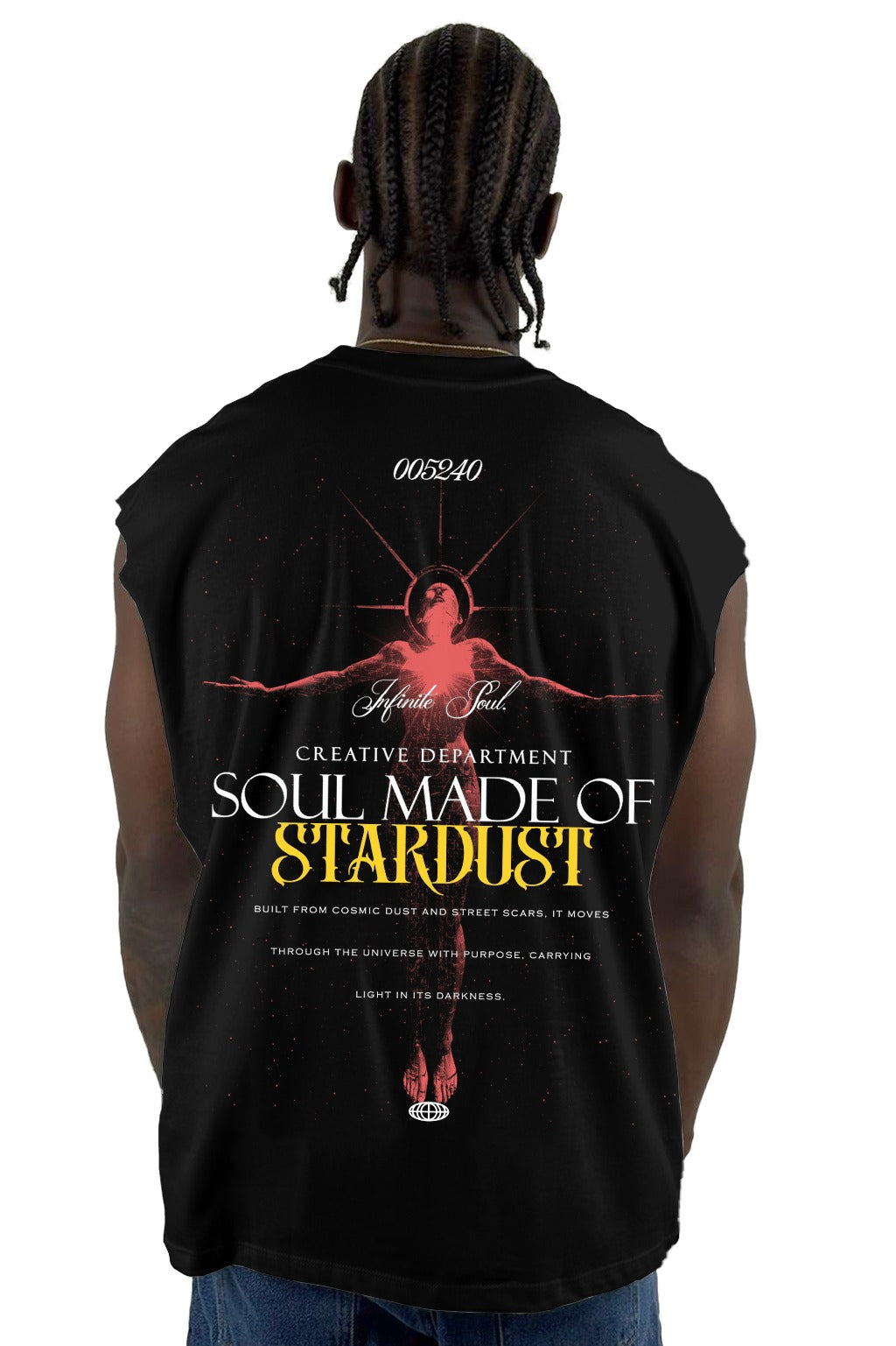Camisilla Negra Soul Made Of Stardust Alto Gramaje