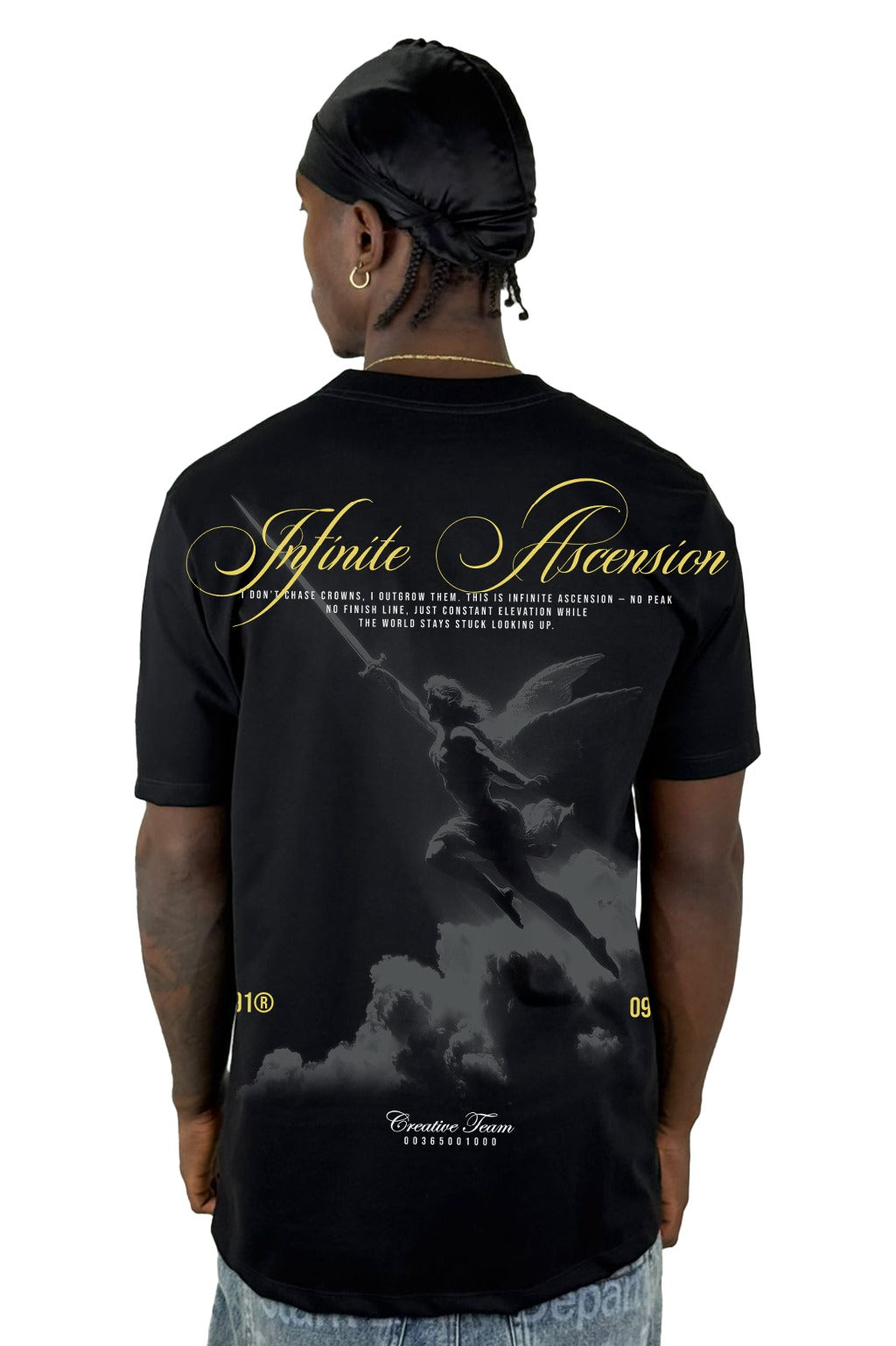 Camiseta Negra Infinite Ascension Alto Gramaje