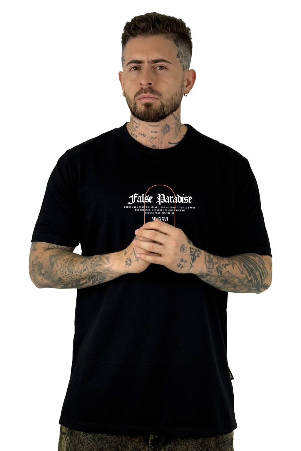 Camiseta Negra False Paradise Alto Gramaje