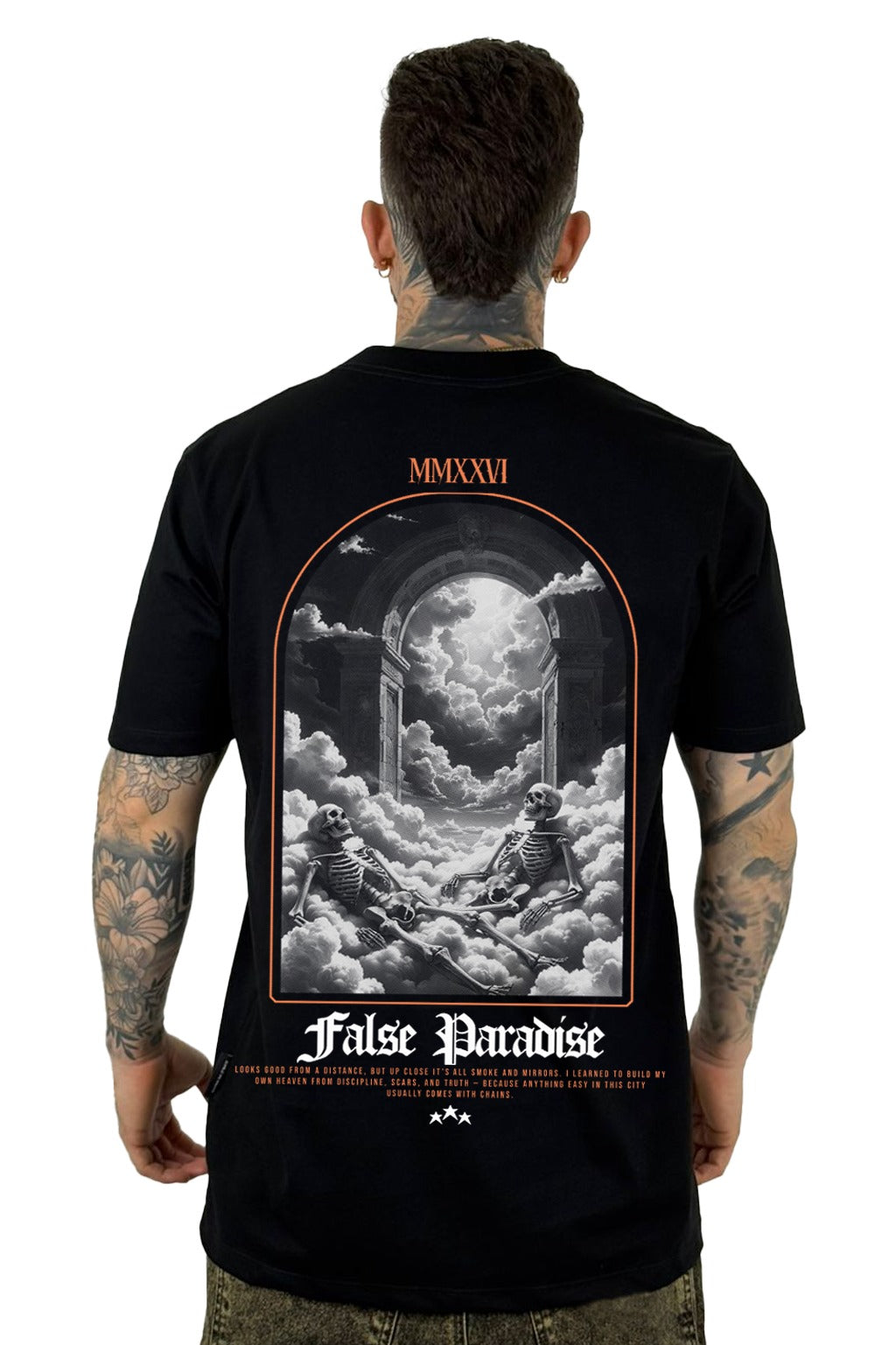 Camiseta Negra False Paradise Alto Gramaje