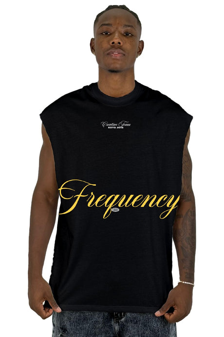 Camisilla Negra Frequency Alto Gramaje