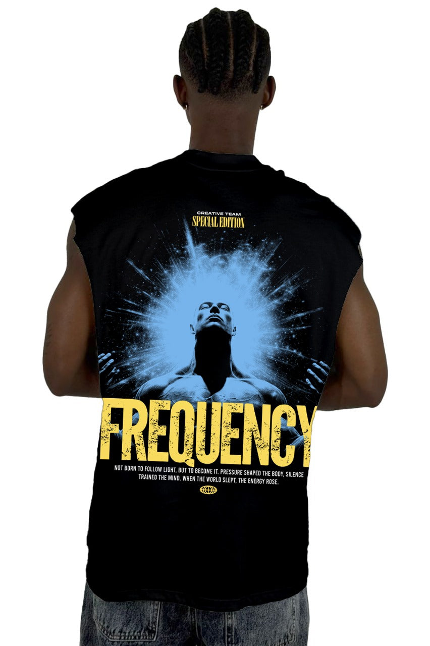 Camisilla Negra Frequency Alto Gramaje