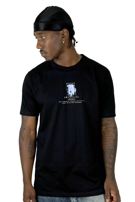 Camiseta Negra Artificial Mind Prototype Alto Gramaje