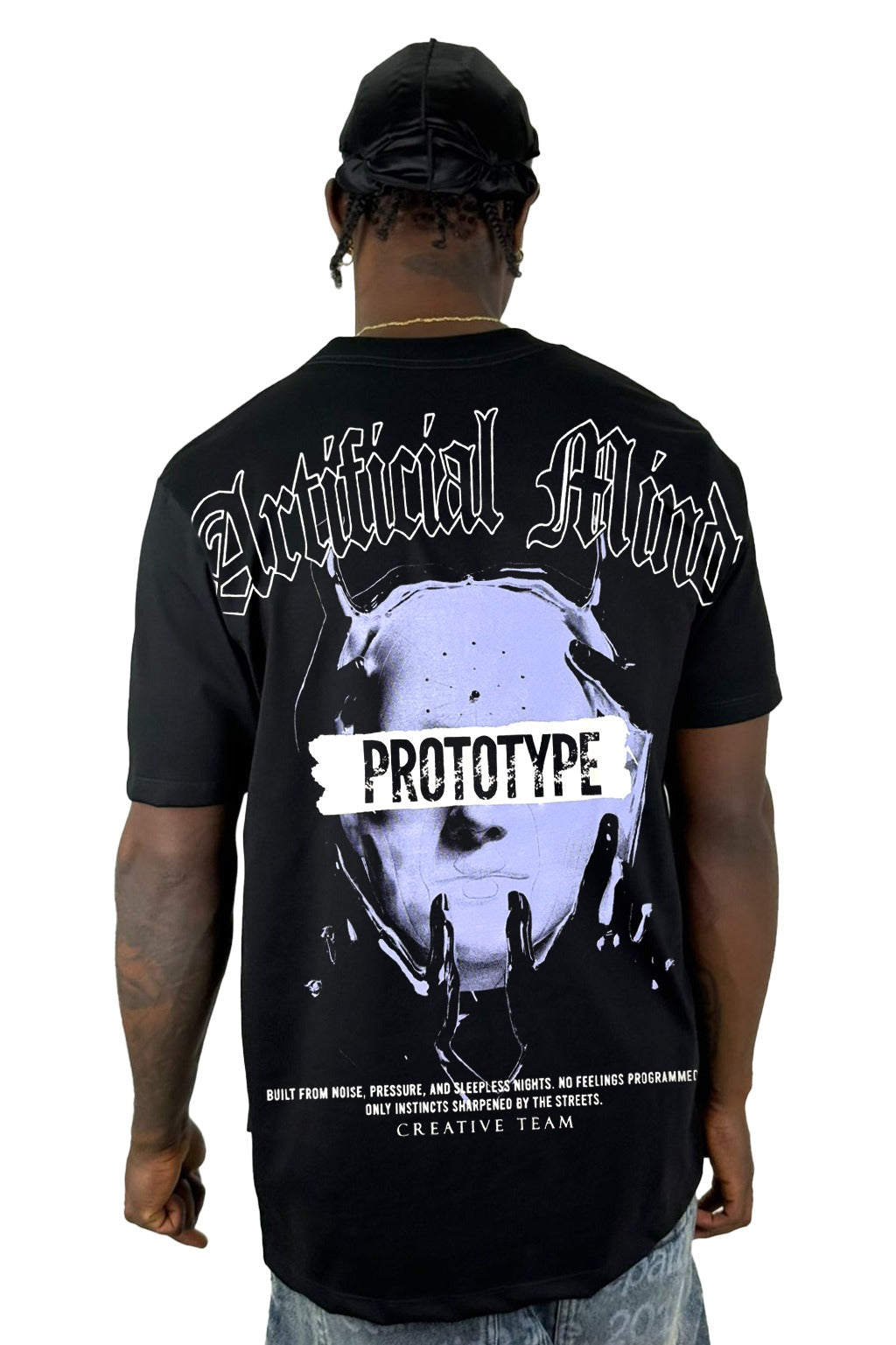 Camiseta Negra Artificial Mind Prototype Alto Gramaje