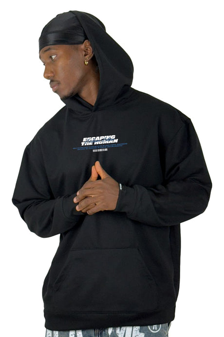 Buzo Capucha Negro Escaping The Human