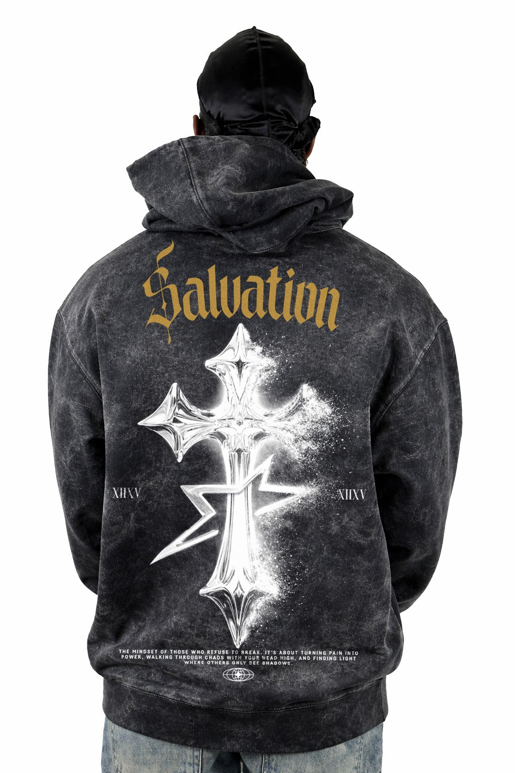 Buzo negro sky Salvation Cruz