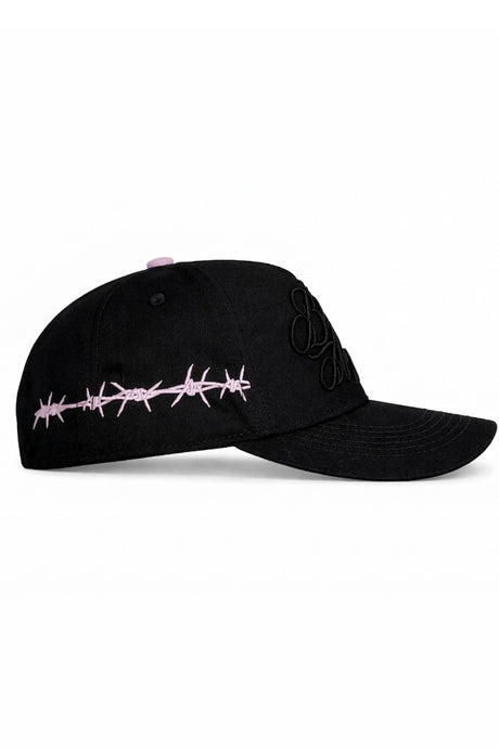 Gorra Negra Blessed Angels Bordado Rosa