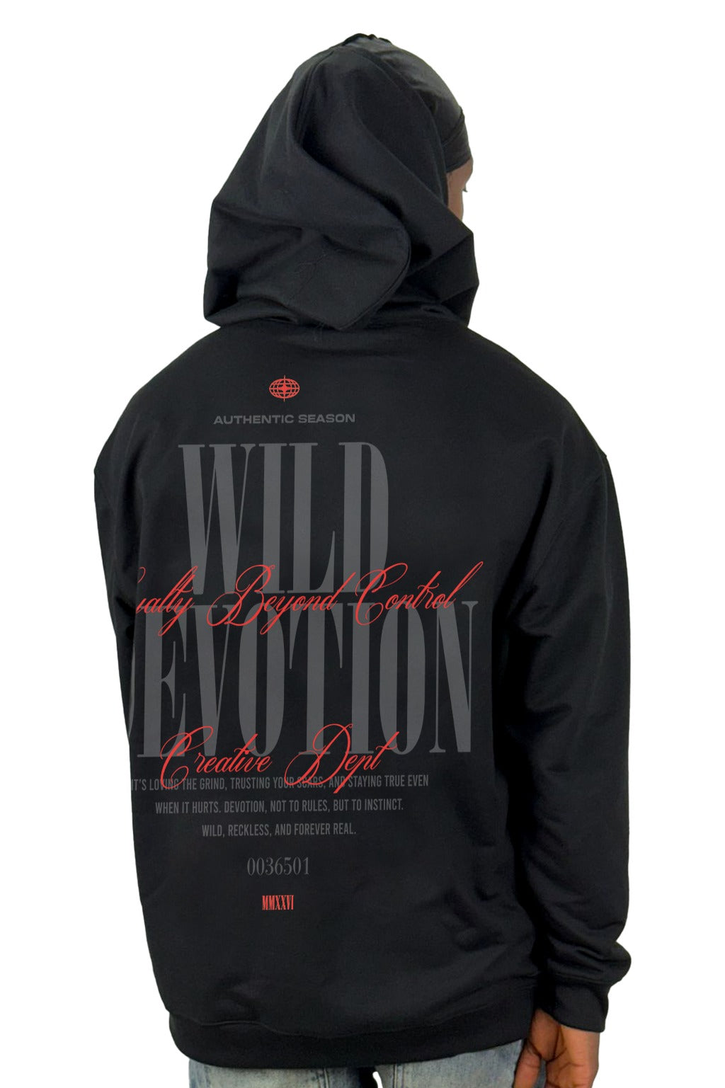Buzo Capucha Negro Wild Devotion