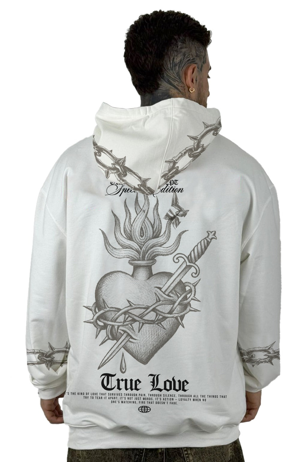 Buzo Capucha Blanco True Love