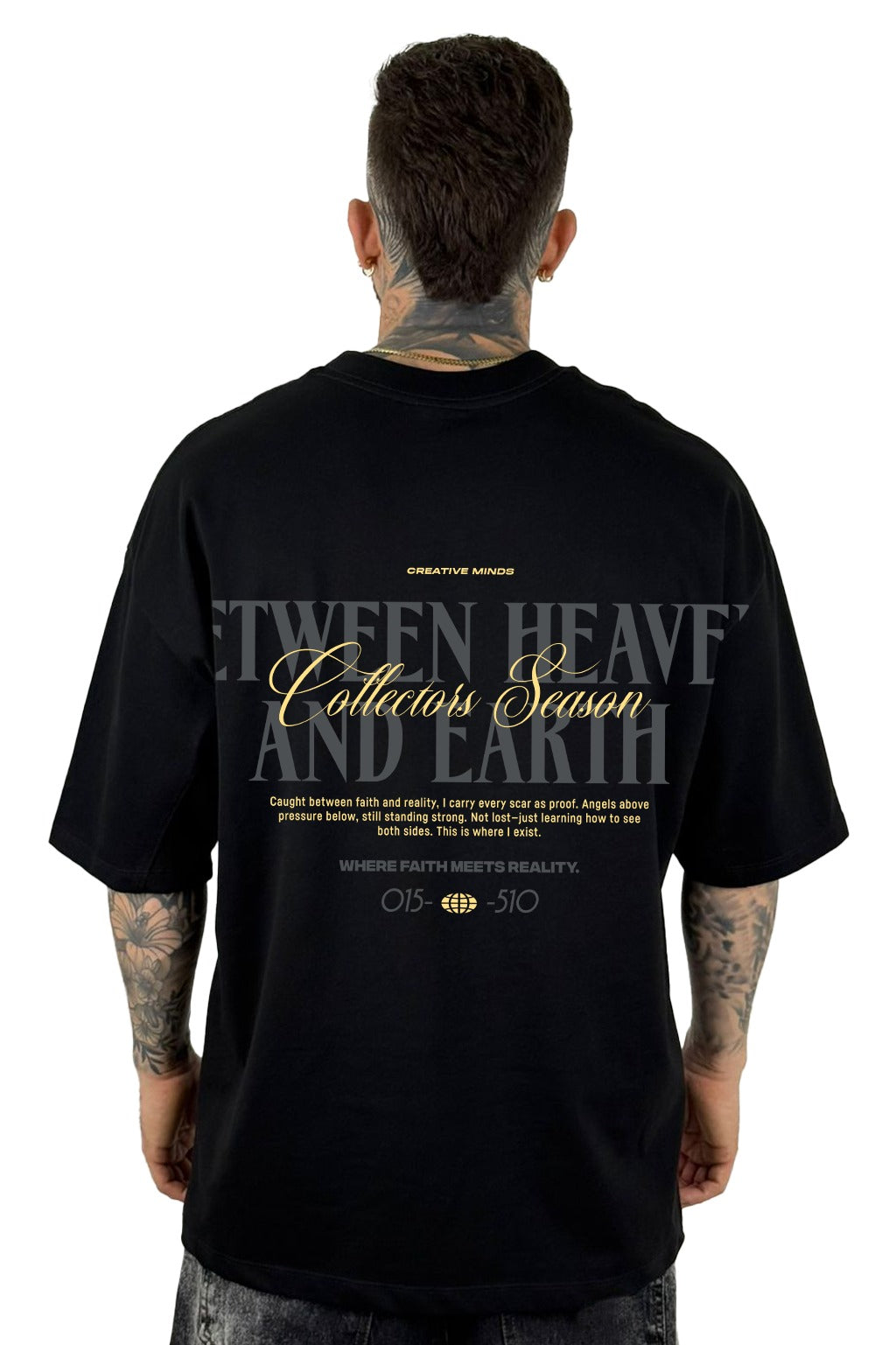 Oversize Negra Between Heaven And Earth Alto Gramaje