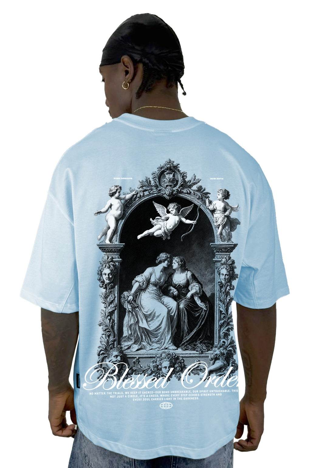 Oversize Azul Blessed Order Alto Gramaje