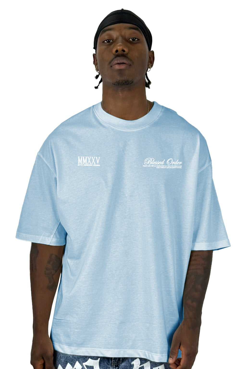 Oversize Azul Blessed Order Alto Gramaje