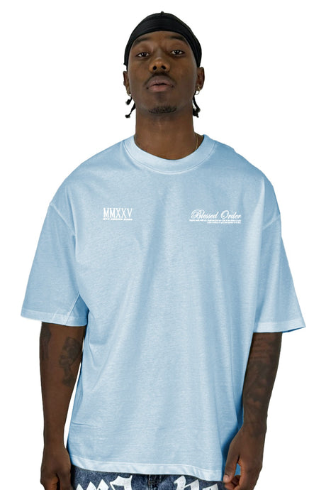 Oversize Azul Blessed Order Alto Gramaje