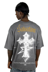 Oversize Gris Salvation Cruz Alto Gramaje
