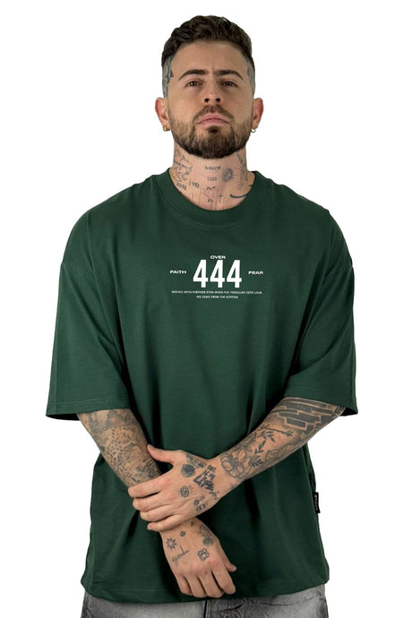 Oversize Verde 444 Faith Over Fear Alto Gramaje