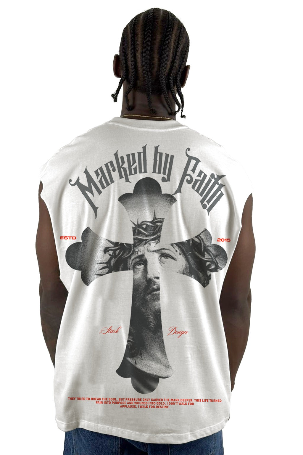 Camisilla Crudo Marked by Faith Alto Gramaje