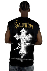 Camisilla Negra Salvation Cruz Alto Gramaje