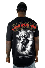 Camiseta Negra Gold Angel Alto Gramaje