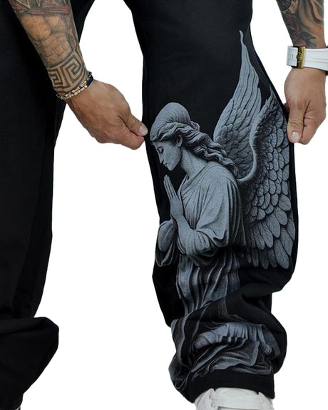 Sudadera Negra Angel Azul