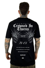 Camiseta Negra Crowned in Thorns Alto Gramaje