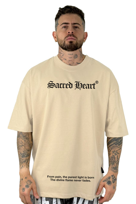 Oversize Beige Sacred Heart Alto Gramaje