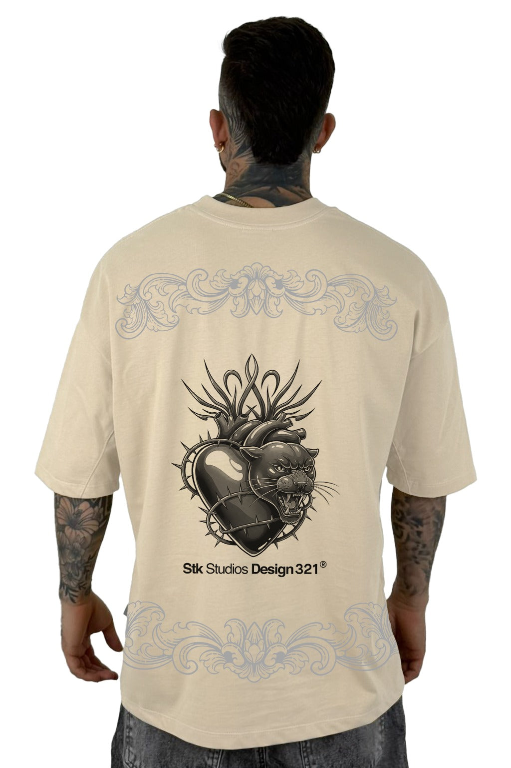 Oversize Beige Sacred Heart Alto Gramaje