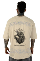 Oversize Beige Sacred Heart Alto Gramaje