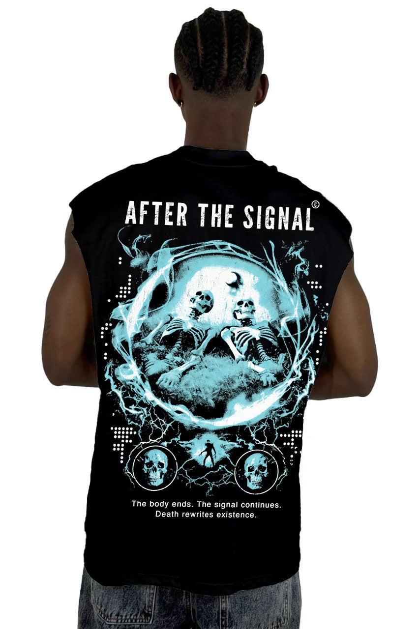 Camisilla Negra After The Signal Alto Gramaje