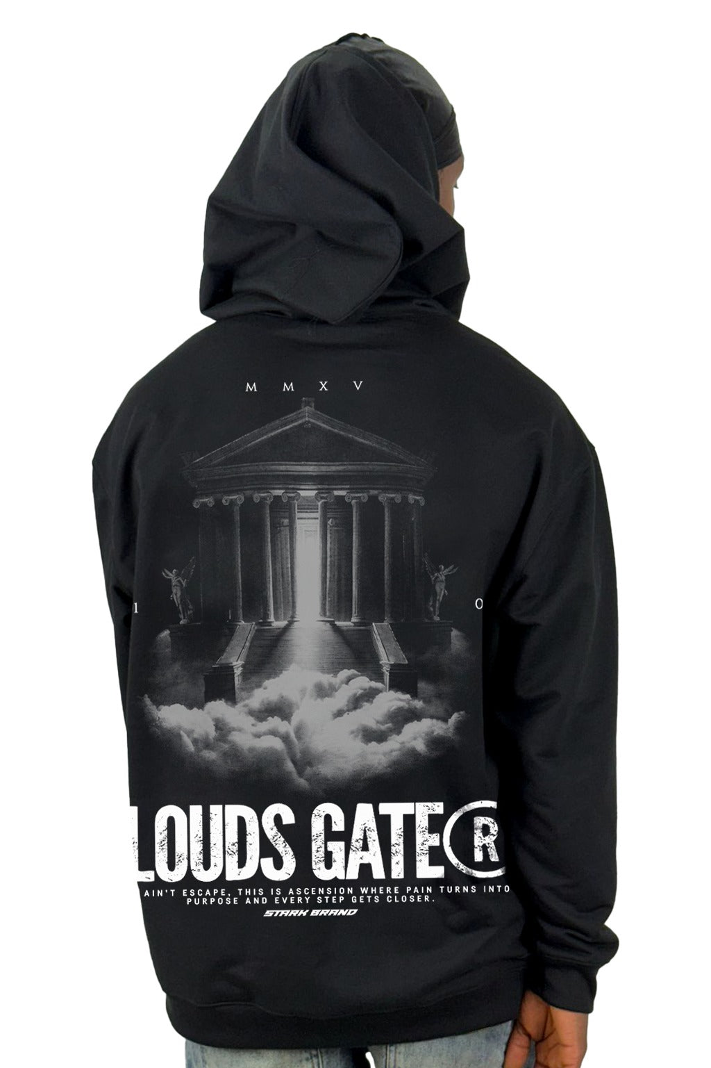 Buzo Capucha Negro Clouds Gate