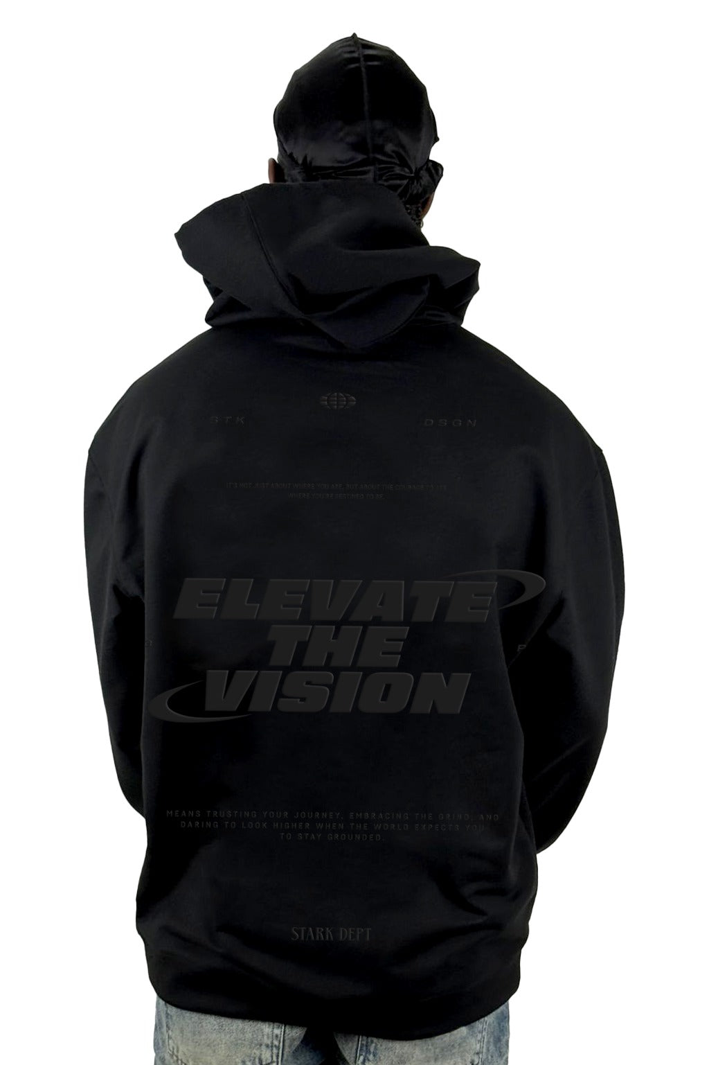 Buzo Capucha Negro Elevate The Vision