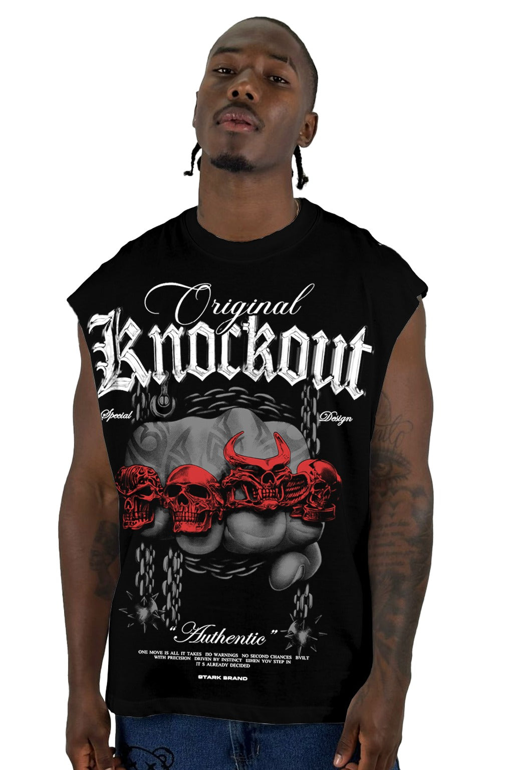 Camisilla Negra knock out Alto Gramaje