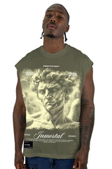 Camisilla Verde Estampado Frente Inmortal