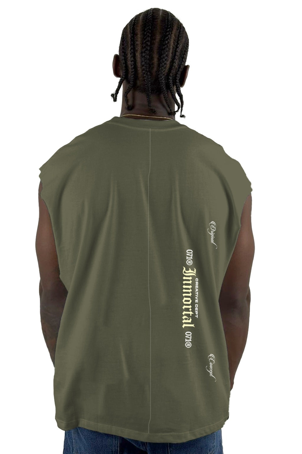 Camisilla Verde Estampado Frente Inmortal