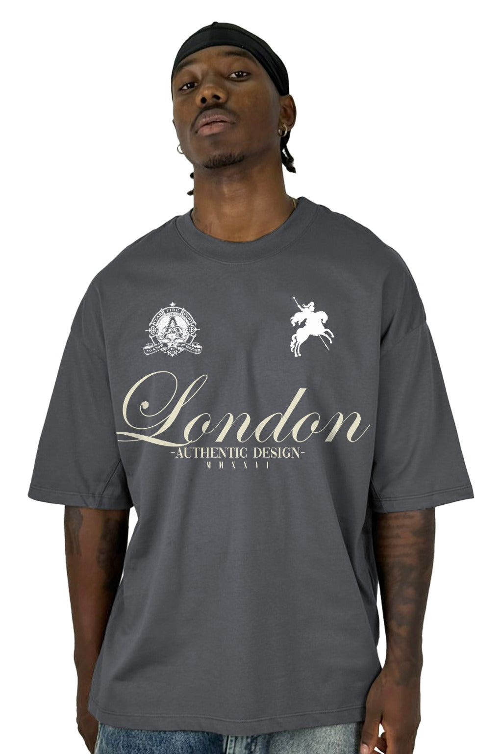 Oversize Gris Plomo London Alto Gramaje