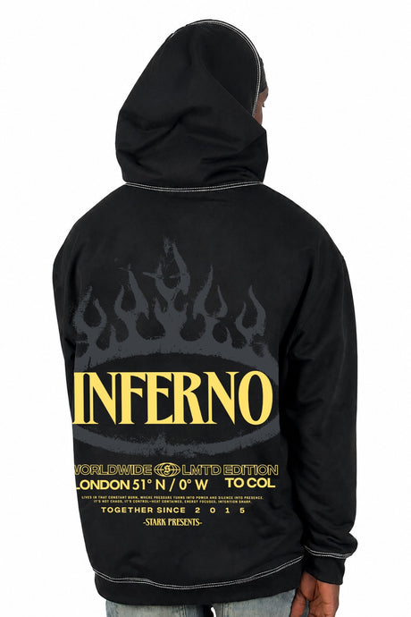 Buzo Capucha Negro Inferno
