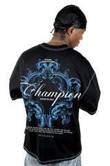 Oversize Negro Champion Hilo Blanco  Alto Gramaje