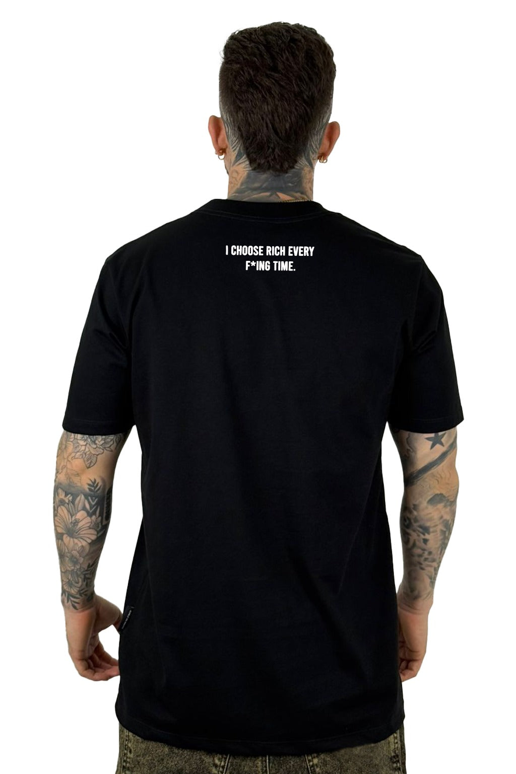 Camiseta Negra The Wolf Street Alto Gramaje