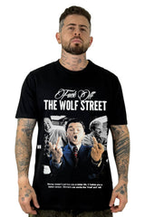 Camiseta Negra The Wolf Street Alto Gramaje