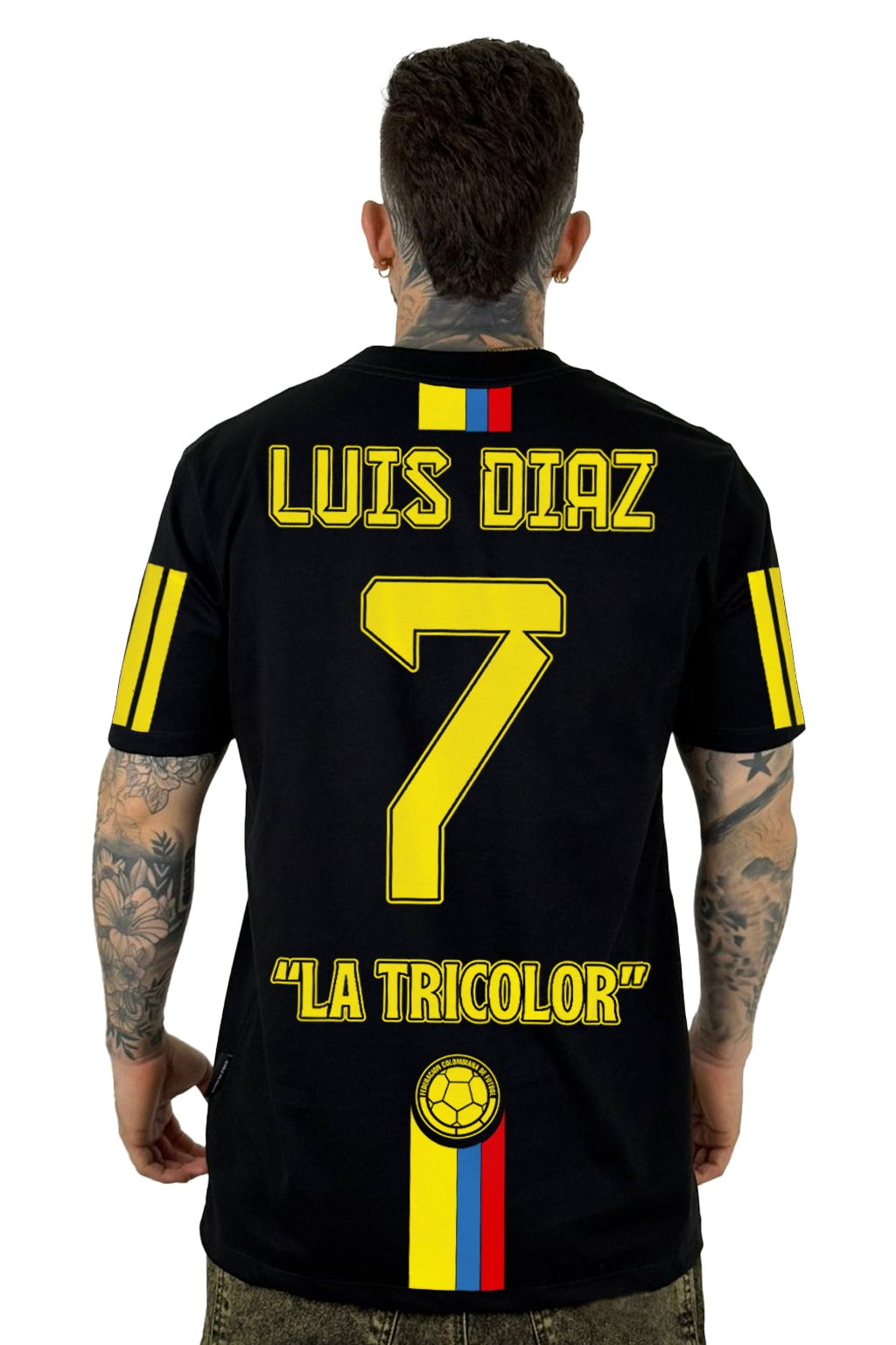 Camiseta Negra Luis diaz La tricolor Alto Gramaje