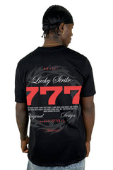 Camiseta Negra Lucky Strike 777 Alto Gramaje