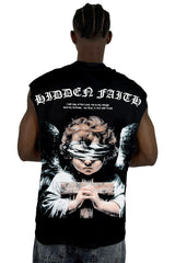 Camisilla Negra Boy Angel Alto Gramaje