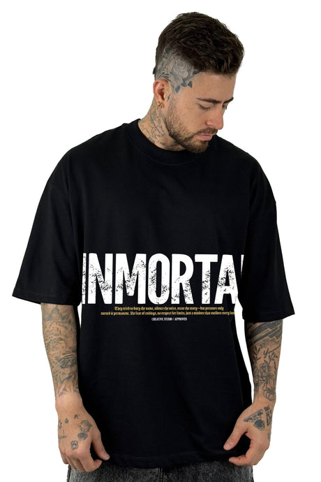 Oversize Negra The Only Inmortal Alto Gramaje