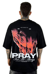 Oversize Negra Pray For Me Alto Gramaje
