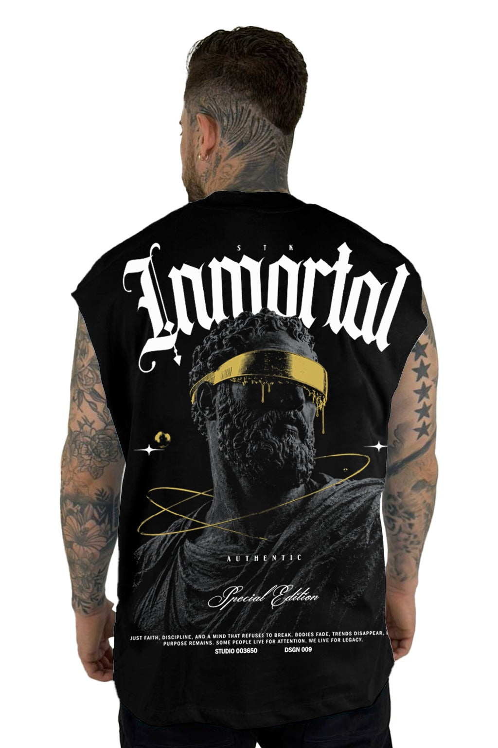 Camisilla Negra Inmortal Authentic Alto Gramaje