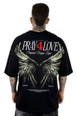Oversize Negra Pray4 Love Alto Gramaje