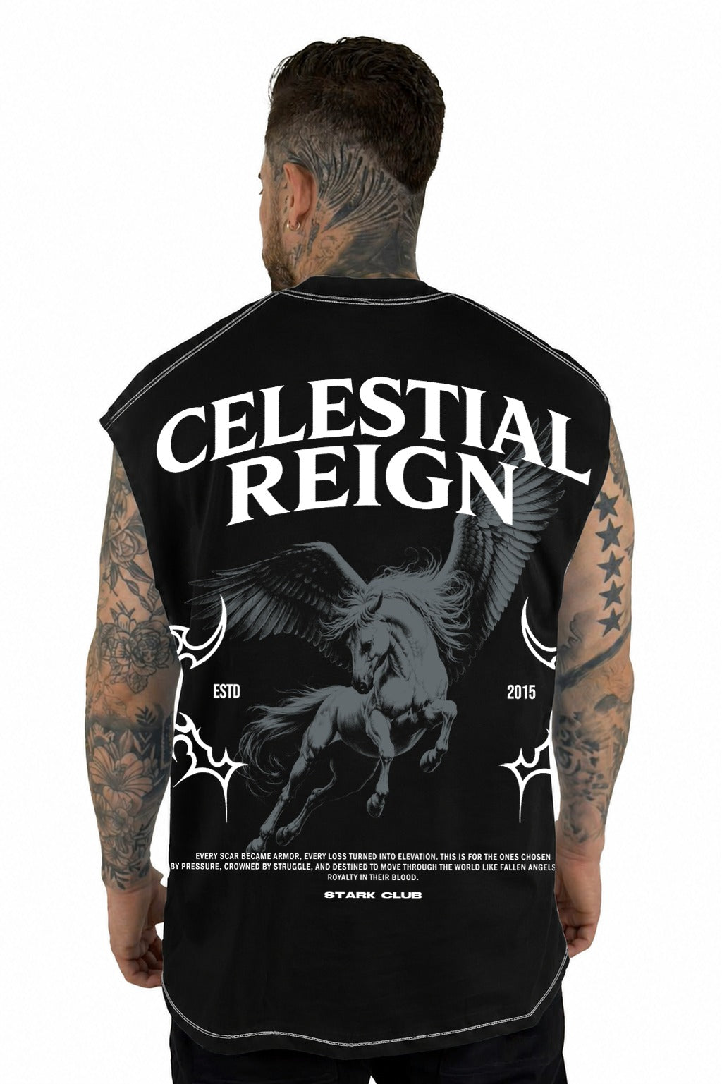 Camisilla Negra Celestial Reign Alto Gramaje