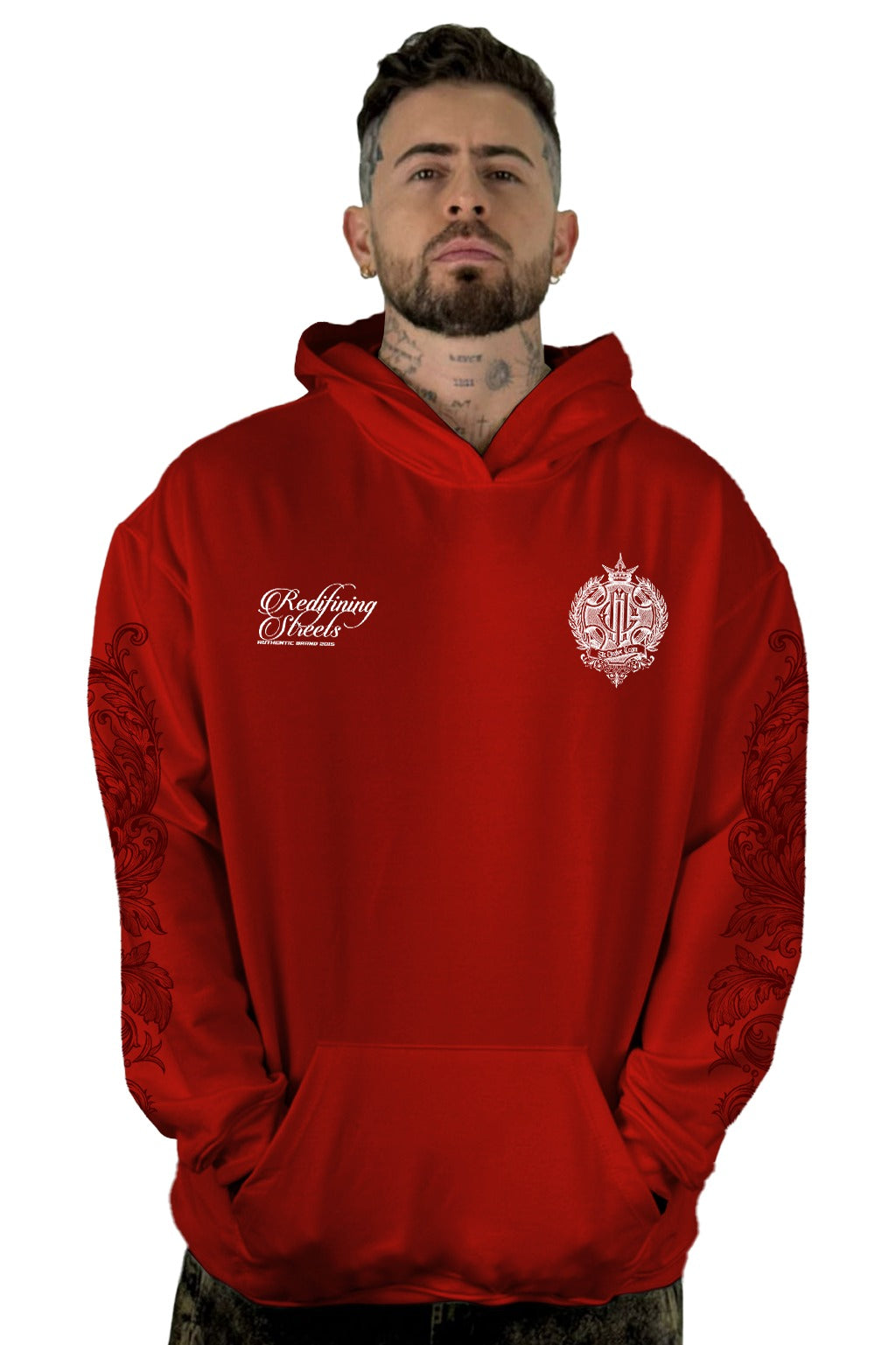 Buzo Capucha Rojo Redifining Streets
